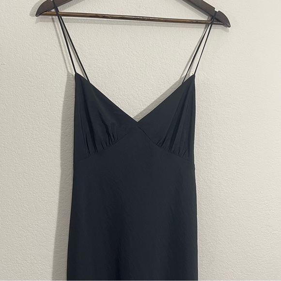 Madewell Layton Midi Slip Dress Size 10 in True Black NWT - Picture 10 of 14
